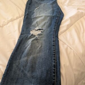 Stylish Blue Distressed Women Jeans